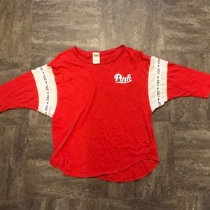 🌸 3/$25 PINK Red 3/4 Sleeve Shirt